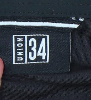 Union 34 Men's Black Slim Fit Long Sleeve Button-Up Shirt S