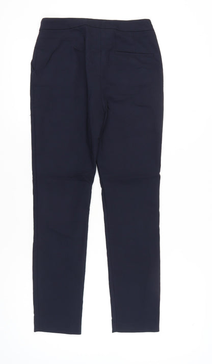 Womens UK Size 2 Zara Slim Fit BusinessCasualWorkwear Blue Trousers