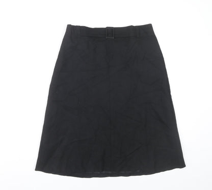Marks and Spencer Women’s Black A-Line Knee Length Skirt UK 10