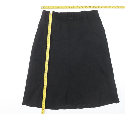 Marks and Spencer Women’s Black A-Line Knee Length Skirt UK 10