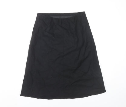 Marks and Spencer Women’s Black A-Line Knee Length Skirt UK 10