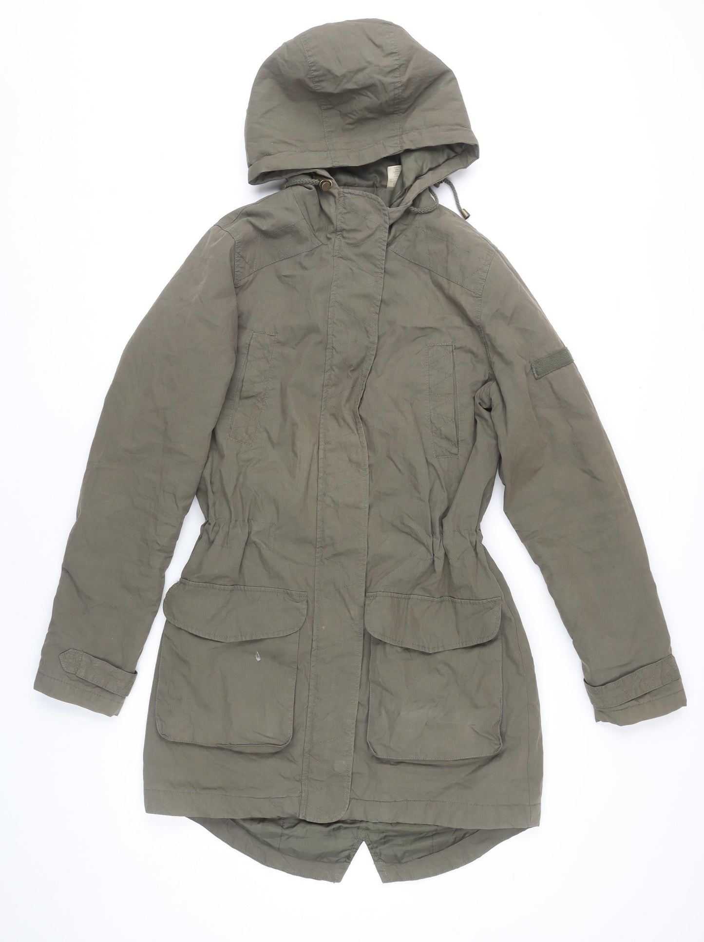 Womens UK Size 10 La Redoute Green Parka Coat