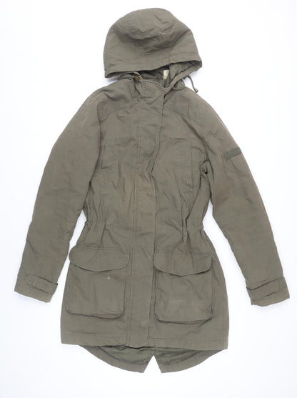 Womens UK Size 10 La Redoute Green Parka Coat