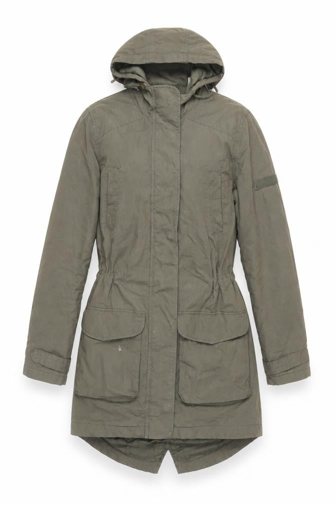 Womens UK Size 10 La Redoute Green Parka Coat