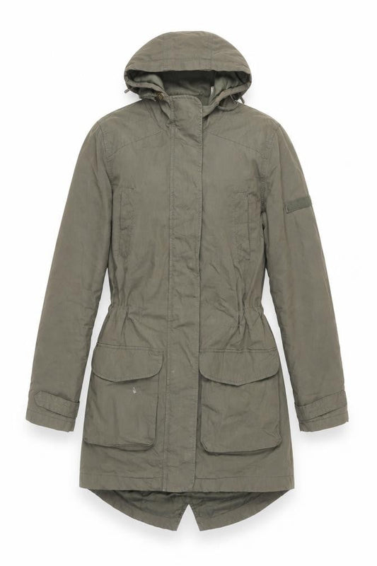 Womens UK Size 10 La Redoute Green Parka Coat
