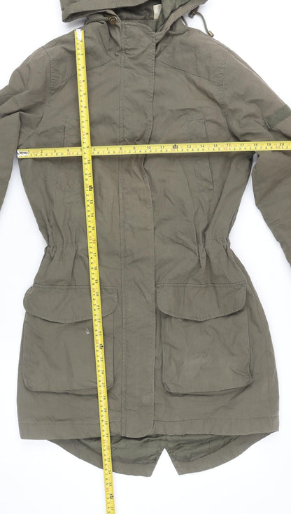 Womens UK Size 10 La Redoute Green Parka Coat