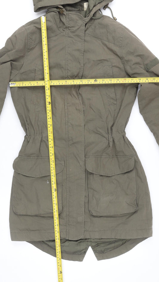 Womens UK Size 10 La Redoute Green Parka Coat