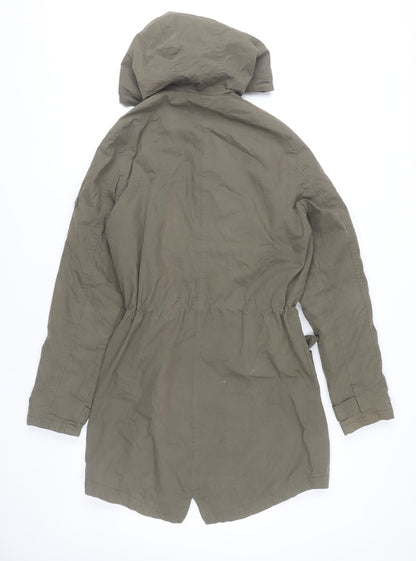 Womens UK Size 10 La Redoute Green Parka Coat