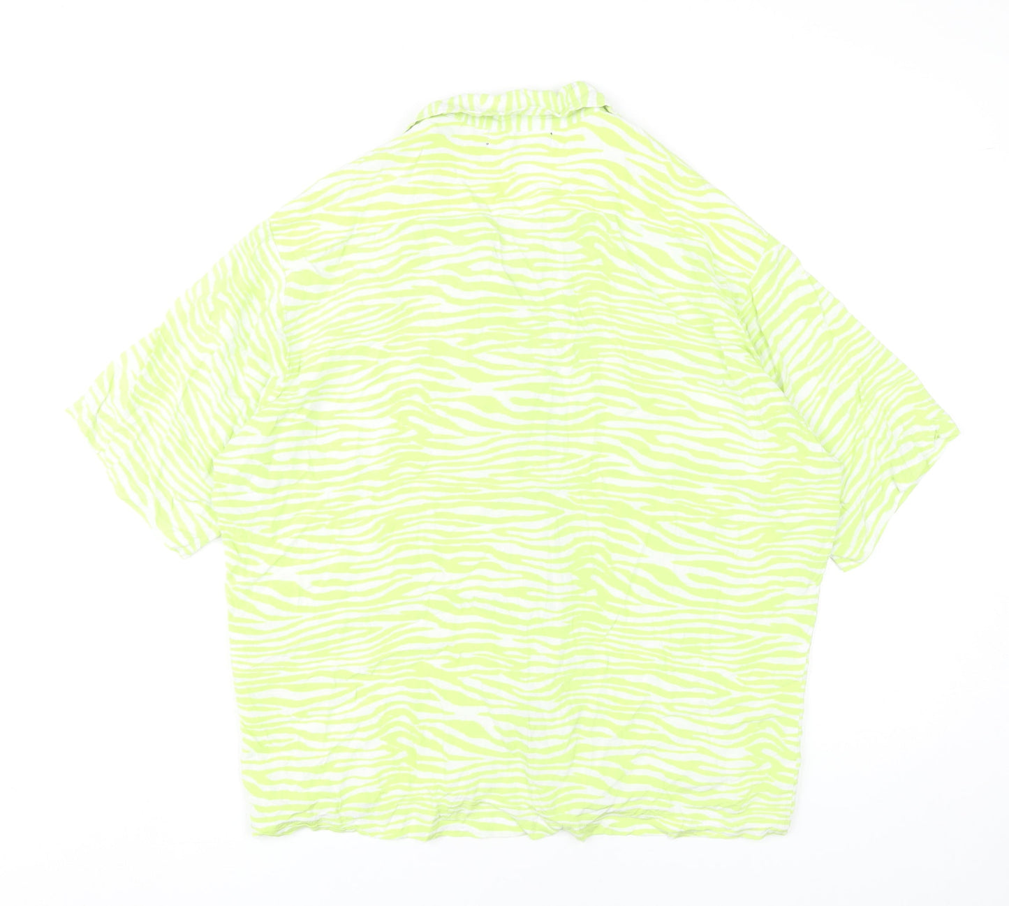 Womens UK Size M Motel Green Basic Button-Up