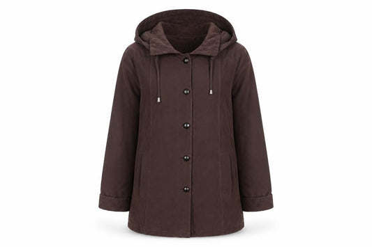Womens UK Size 10 Klassik Brown Rain Coat