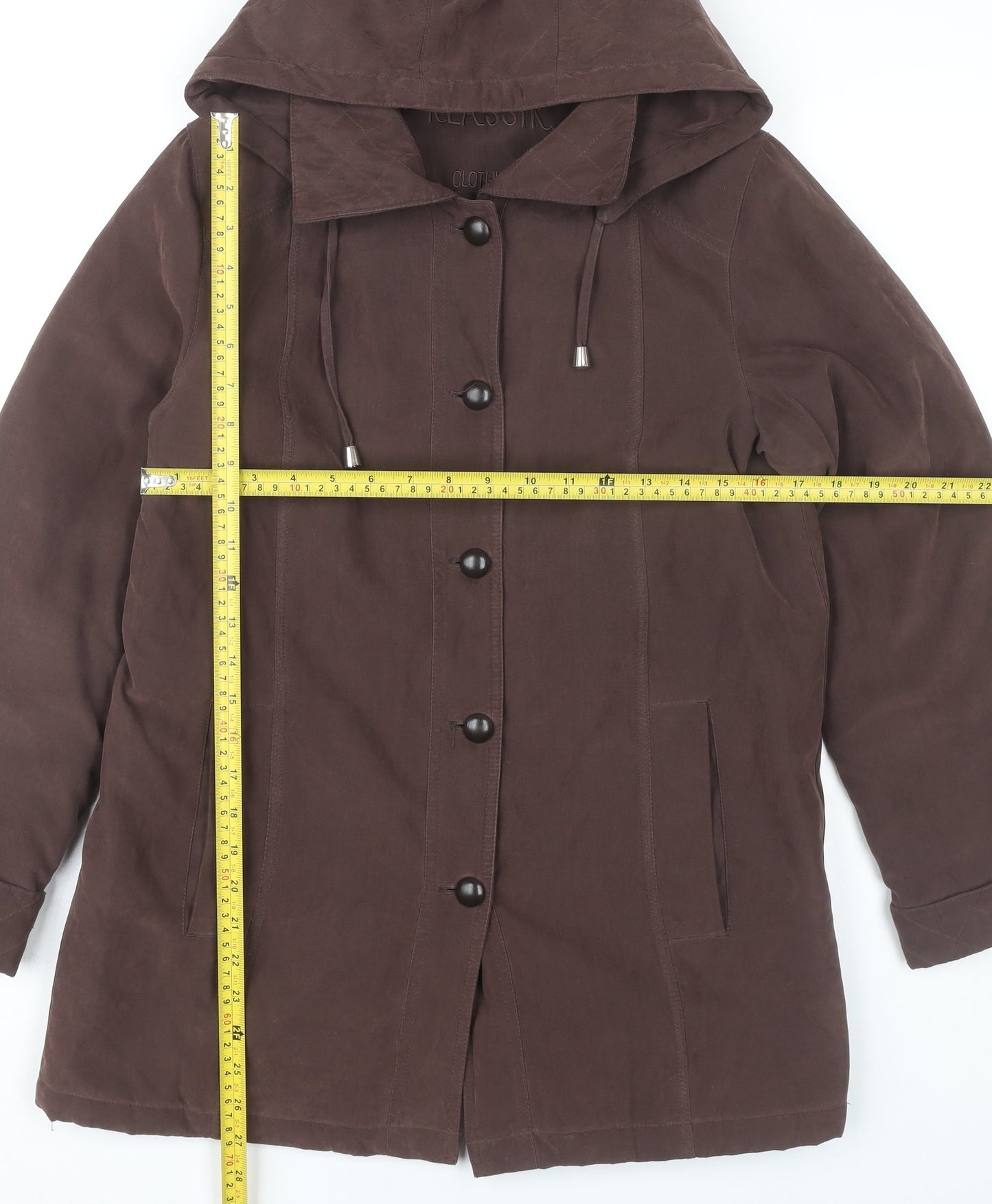 Womens UK Size 10 Klassik Brown Rain Coat