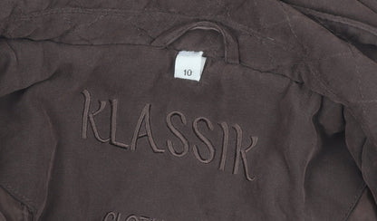 Womens UK Size 10 Klassik Brown Rain Coat