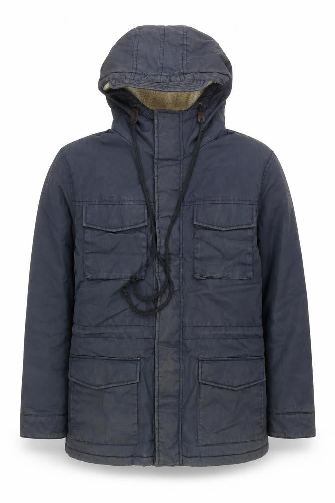 Mens UK Size L Goodsouls Blue Parka Coat