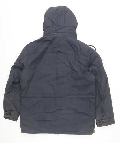 Mens UK Size L Goodsouls Blue Parka Coat