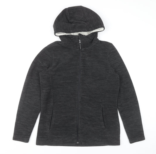 Mountain Warehouse Womens Black Hooded Fleece Jacket UK 12