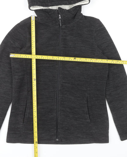 Mountain Warehouse Womens Black Hooded Fleece Jacket UK 12