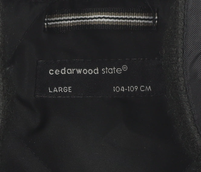 Mens UK Size L Cedarwood State Black Basic Jacket