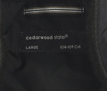 Mens UK Size L Cedarwood State Black Basic Jacket