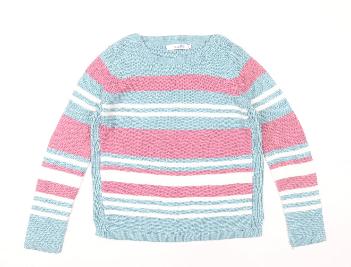 Womens UK Size S Isle Blue Pullover Jumper