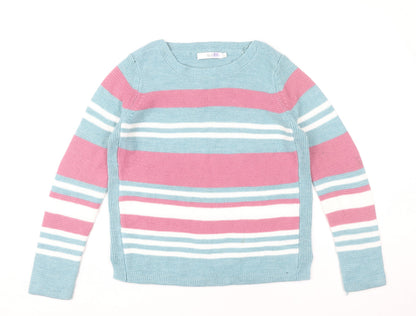 Womens UK Size S Isle Blue Pullover Jumper