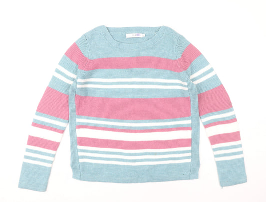 Womens UK Size S Isle Blue Pullover Jumper