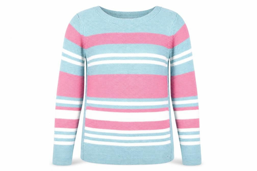 Womens UK Size S Isle Blue Pullover Jumper