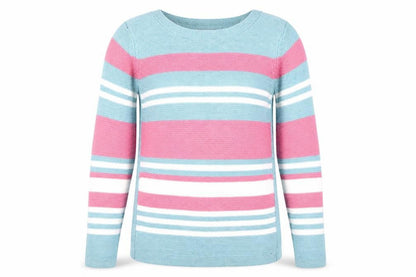 Womens UK Size S Isle Blue Pullover Jumper