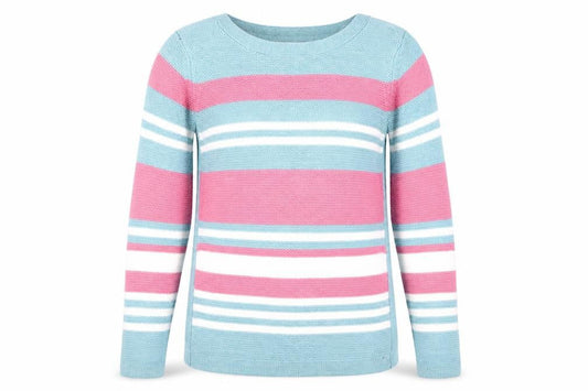 Womens UK Size S Isle Blue Pullover Jumper