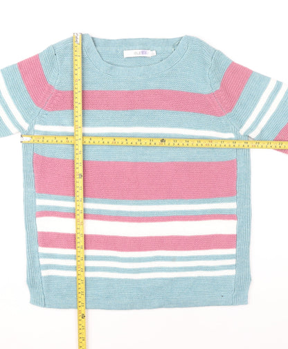 Womens UK Size S Isle Blue Pullover Jumper