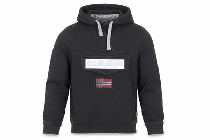 Mens UK Size XS Napapijri Black Pullover Hoodie