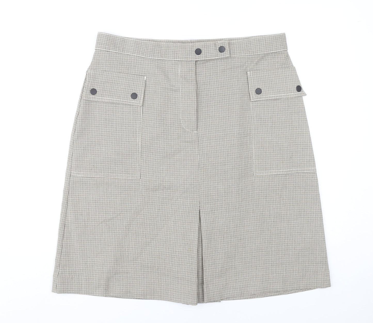 Marks and Spencer Women Grey Size 16 Check Pencil Skirt Workwear