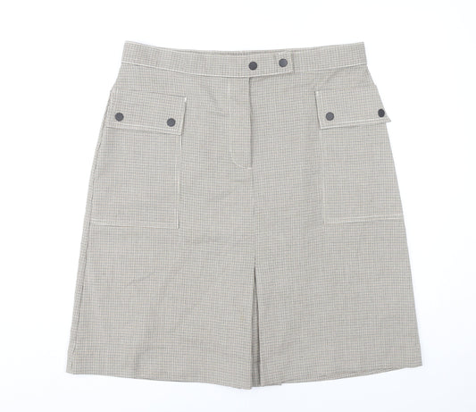 Marks and Spencer Women Grey Size 16 Check Pencil Skirt Workwear
