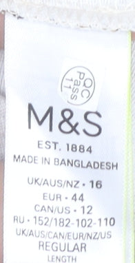 Marks and Spencer Women Grey Size 16 Check Pencil Skirt Workwear