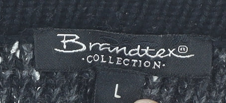 Brandtex Women Grey Studded Cardigan L Long Sleeve Knit