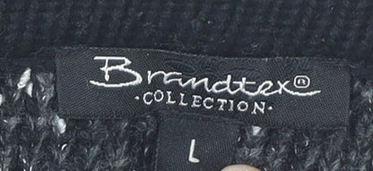 Brandtex Women Grey Studded Cardigan L Long Sleeve Knit
