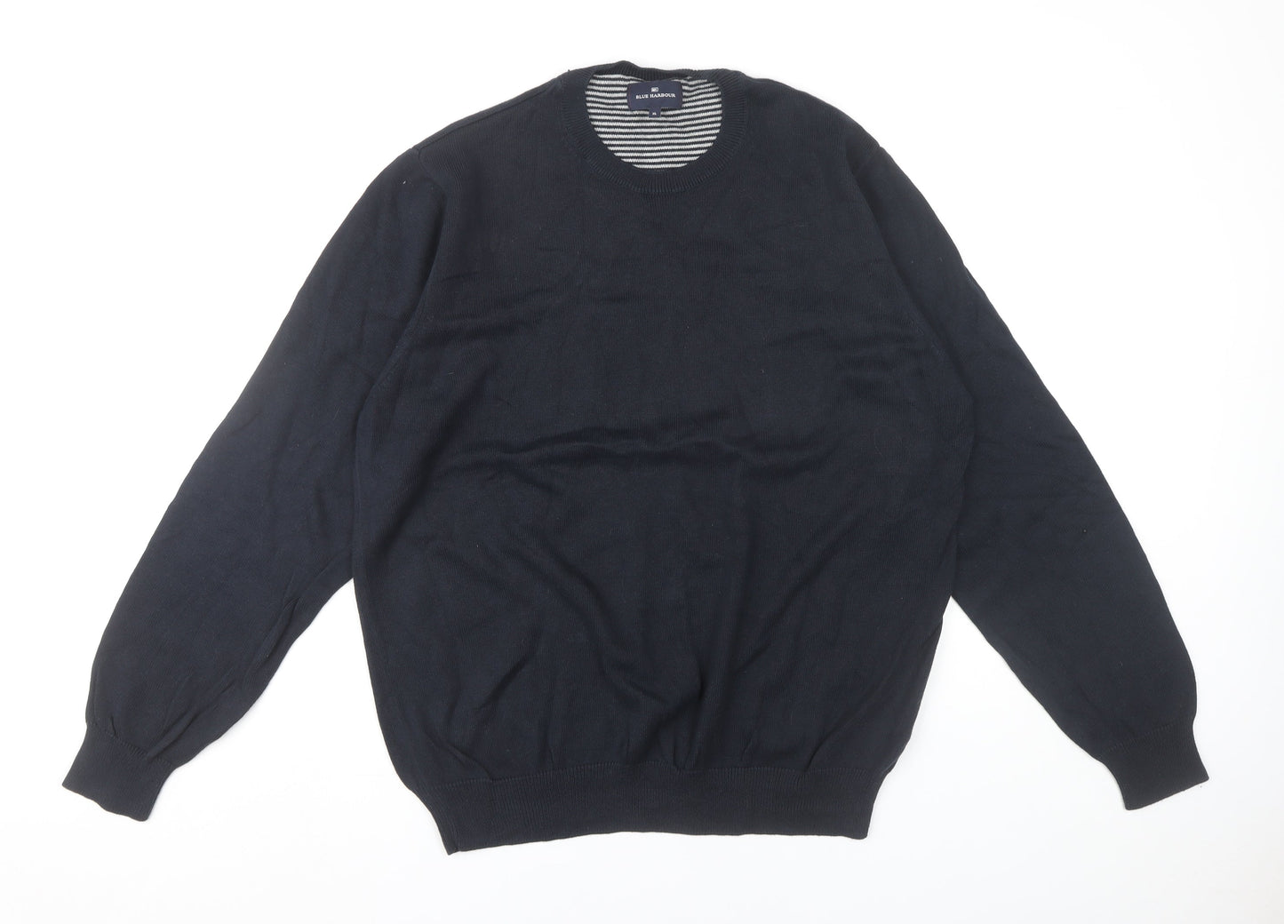 Marks and Spencer Men’s XL Dark Navy Cotton Crew Neck Jumper