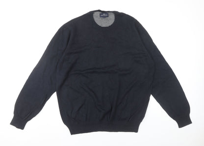 Marks and Spencer Men’s XL Dark Navy Cotton Crew Neck Jumper