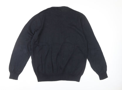 Marks and Spencer Men’s XL Dark Navy Cotton Crew Neck Jumper
