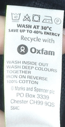 Marks and Spencer Men’s XL Dark Navy Cotton Crew Neck Jumper