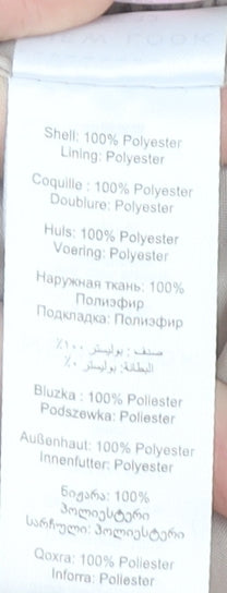 New Look Womens Beige Faux Fur Mid-Length Coat UK 12