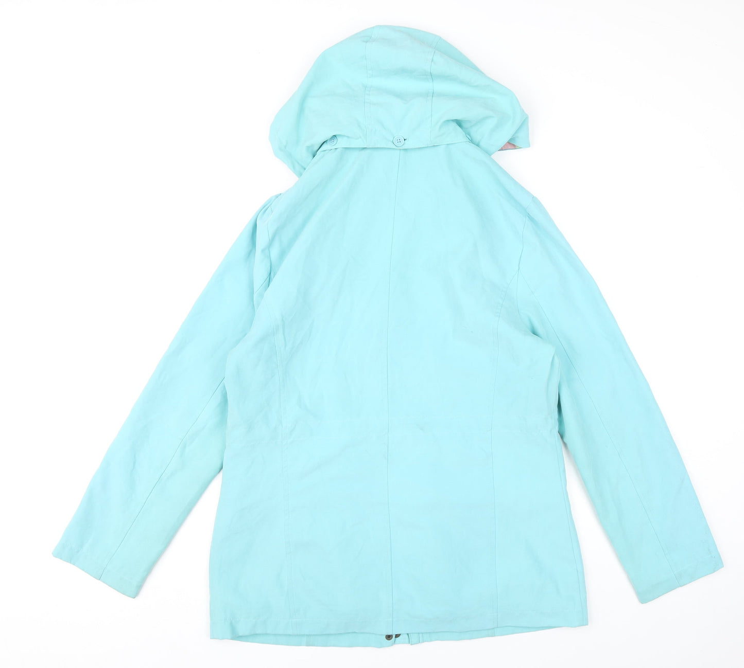 Almond Bay Womens Blue Hooded Parka Jacket Size 12 Regular