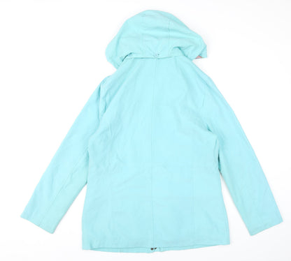 Almond Bay Womens Blue Hooded Parka Jacket Size 12 Regular