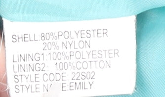 Almond Bay Womens Blue Hooded Parka Jacket Size 12 Regular