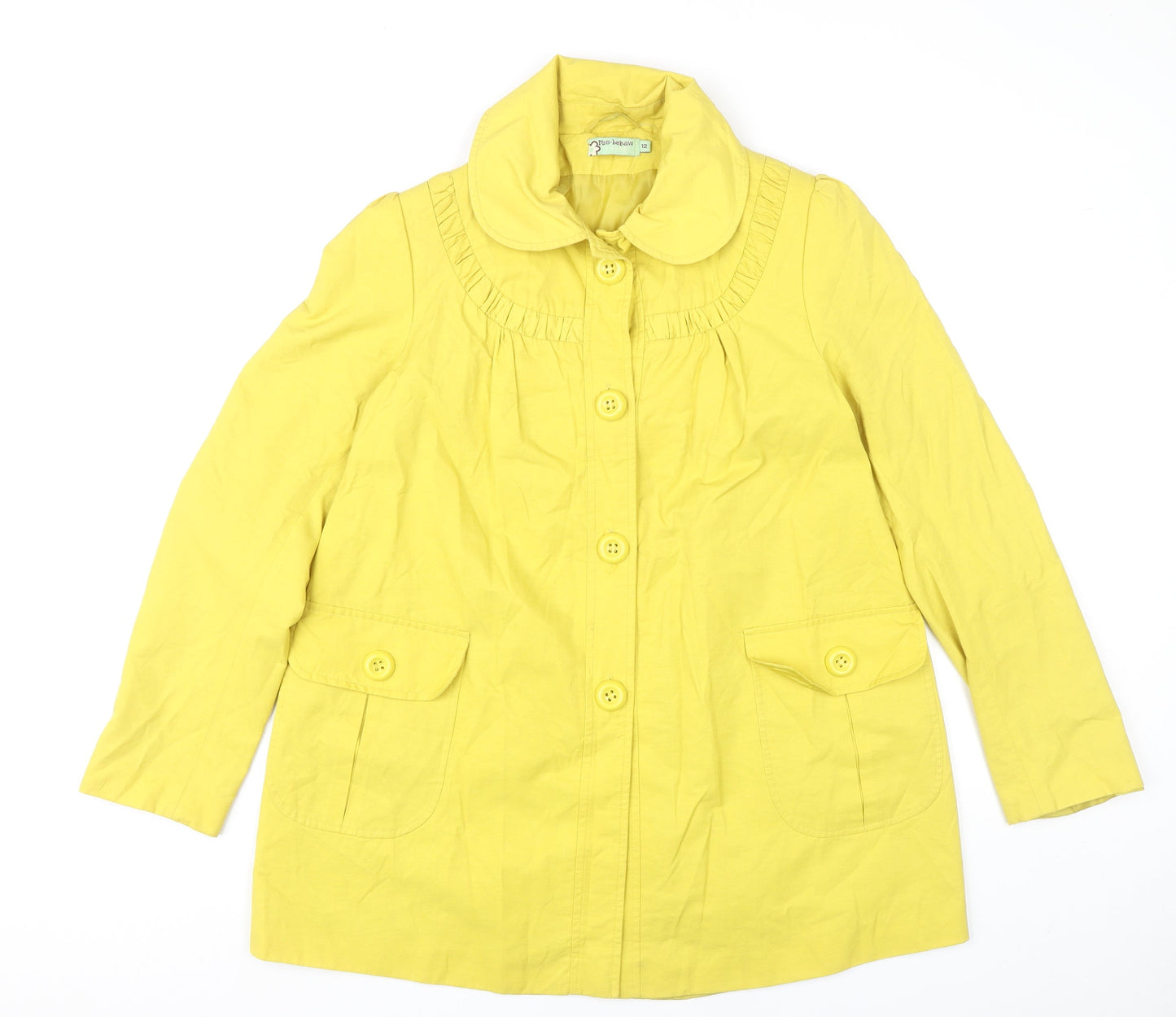Misbehave Vintage Women’s Yellow Buttoned Mid-Length Coat Size 12