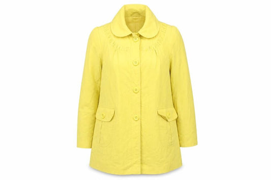 Misbehave Vintage Women’s Yellow Buttoned Mid-Length Coat Size 12