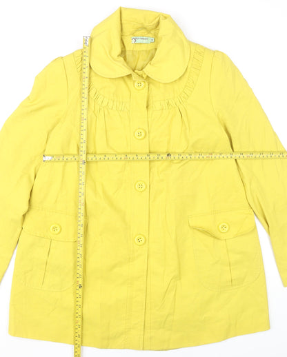 Misbehave Vintage Women’s Yellow Buttoned Mid-Length Coat Size 12