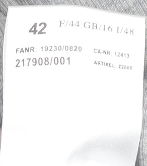 Basler Womens Grey T-Shirt Size 16 Floral Butterfly Studded Top