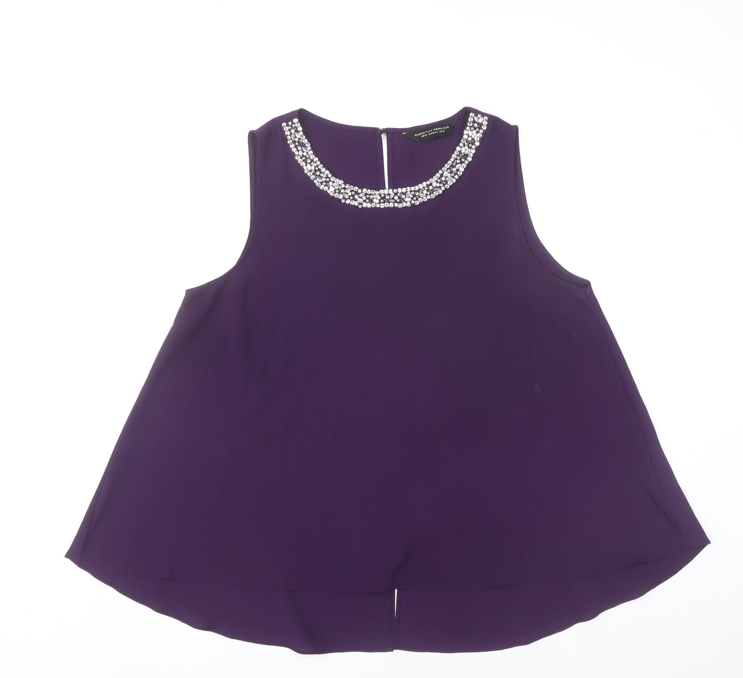 Womens UK Size 16 Dorothy Perkins Purple Tunic Blouse