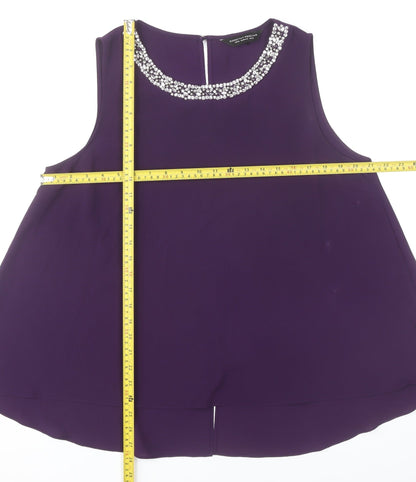 Womens UK Size 16 Dorothy Perkins Purple Tunic Blouse