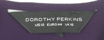 Womens UK Size 16 Dorothy Perkins Purple Tunic Blouse